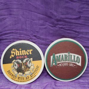 Lot of 10 SPOETZL BREWING CO "SHINER BOCK - AMARILLO MESQUITE GRILL" COASTERS